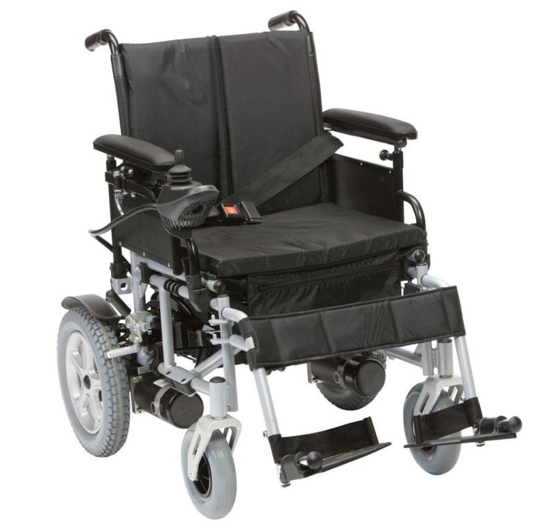 Wheelchair with Foldable Backrest and Handle Brakes Electric