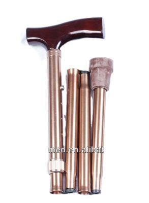 Aluminum Walking Crutch Folding Walking Stick Cane with T Handle