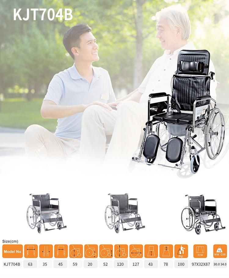 Good Price Foldable Manual Steel Frame Wheelchair for Disabled