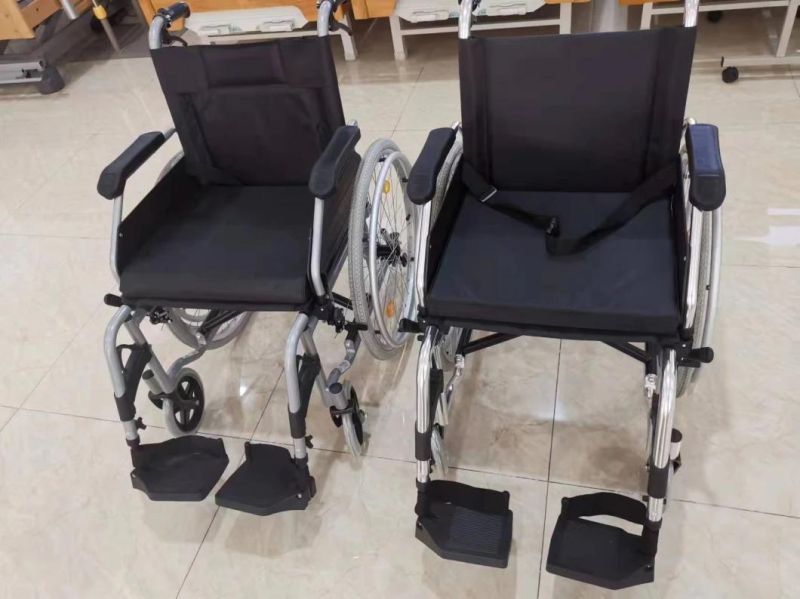 Handicapped Equipment Outdoor Folding Aluminum Manual Wheelchair