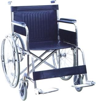 Folding Basic Manual Steel Wheelchair 20&quot; 51cm Seat Economy Standard Foshan 809 Hospital Old Man Mobility Wheel Chair