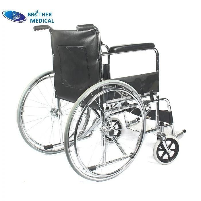 Aluminium Alloy Frame Folding Lightweight Manual Wheelchair for Disabled