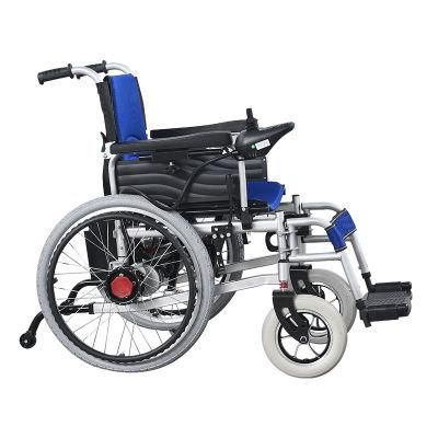 Popular Electric Wheelchair Carbon Steel Material with Big Rear Wheels