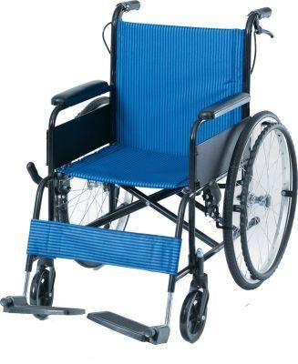 Medical Product Stainless Steel Manual Wheel Chair for Hospital