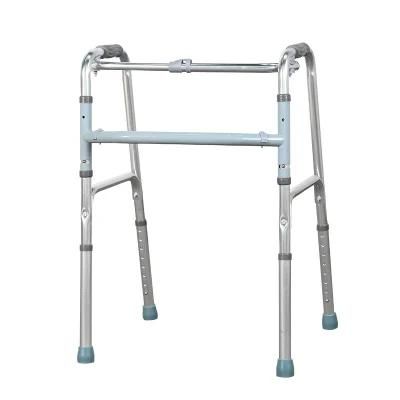 Cost-Effective Wheels Folding Adult Disabled 4-Wheel Portable Rehabilitation Walking Stainless Steel Elderly Walker Aids