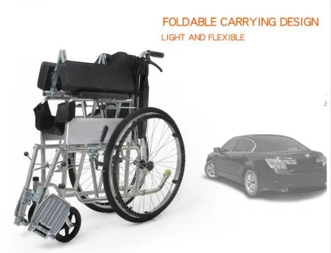 Folding Hand Push Adult Disabled Elderly Manual Portable Wheelchair for Sale Price