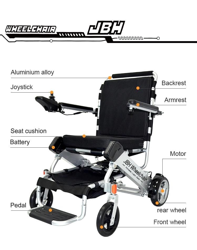 CE Approved Elderly and Disabled Easy Operation Lightweight Folding Power Wheelchair