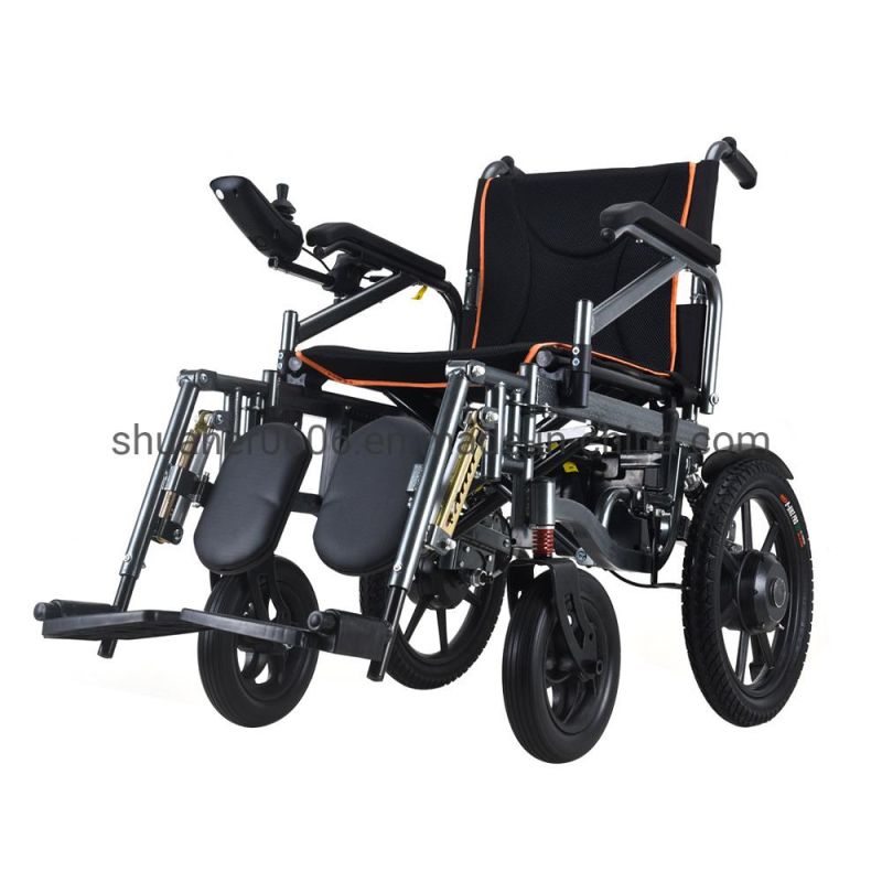 Innovative Design Easy Fold Unfold Ultra Light Portable and Foldable Power Electric Wheelchair CE Approved