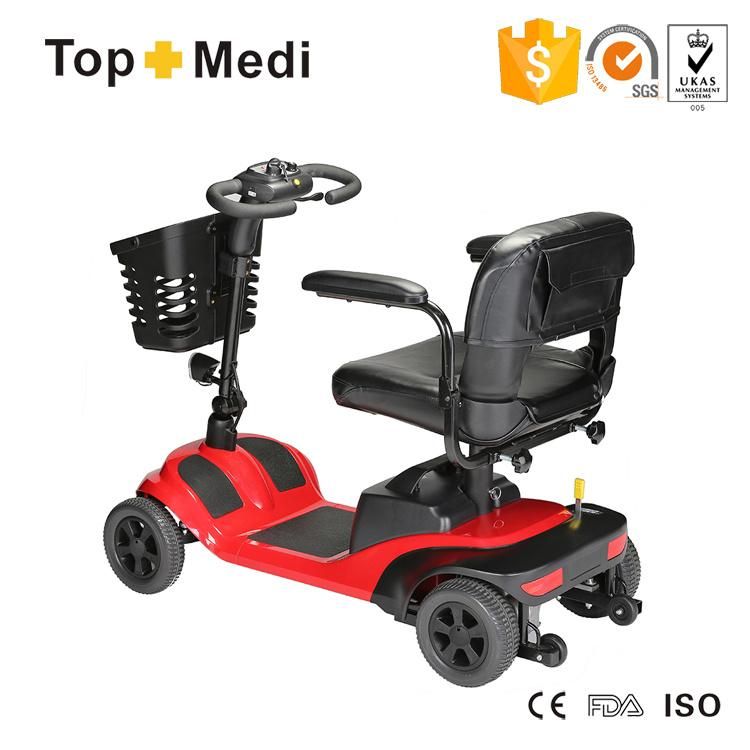 Topmedi High Strength Alunmium Recling Foldable Electirc Wheelchair for Handicapped