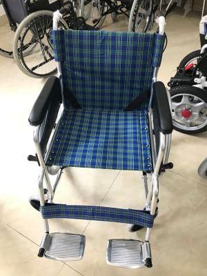 Nylon Steel Leather Material Handicapped Portable Wheelchair for The Disabled