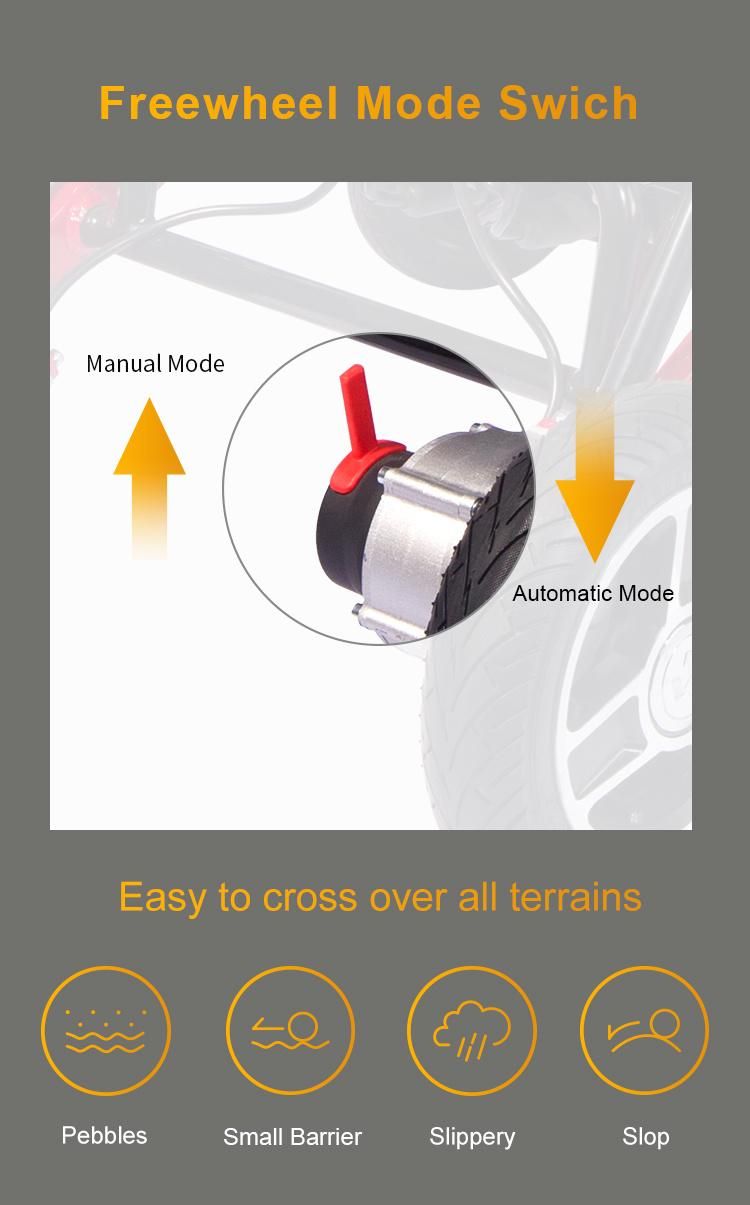 Intelligent Controller Electric Portable Aluminum D23 Electric Wheelchair for The Elderly