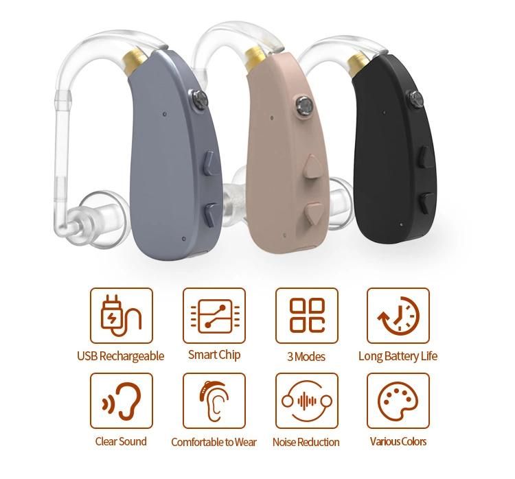 New Earsmate Digital Ear Hearing Aids with Noise Reduction and Rechargeable Battery Hearing Amplifier Devices