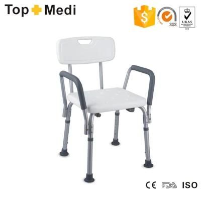 Topmedi Bathroom Safety Equipment Height-Adjustable Aluminum Bath Chair