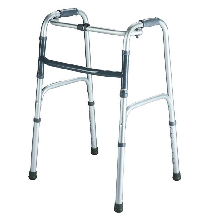 Rollator Walker Adult Single Button Folding Aluminum Walker