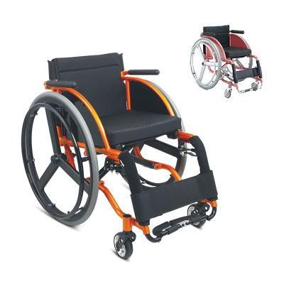 Aluminum Chair Frame Lightweight Leisure Sport Wheelchair for Handicapped
