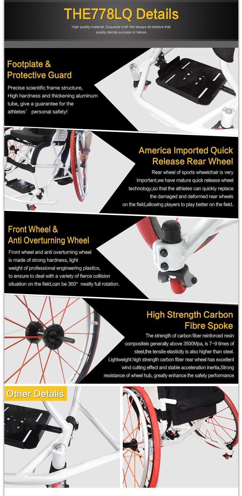 High End Manual Basketball Sport Aluminum Wheelchair