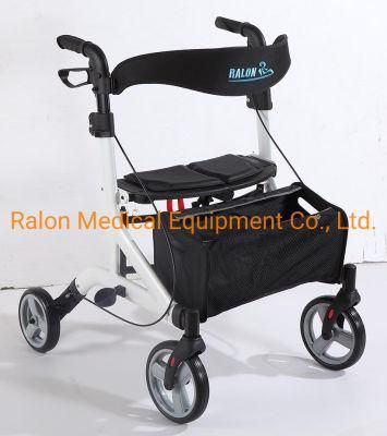 Aluminum Rollator Detachable with Hardseat, Foldable