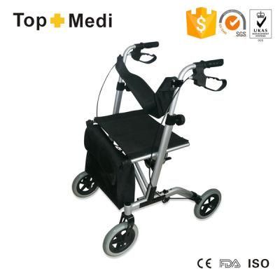 Stand up Walking Easy Folding Rollator Walker with Seat for The Elderly