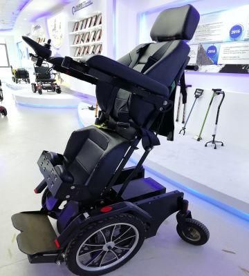 Heacy Duty Luxurious Electric Power Standing and Reclning Wheelchair for Handicapped Person