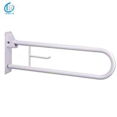 Commode Chair White or Black Powder Coated Steel Grab Bar