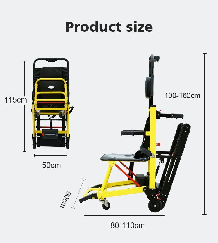 Foldable Electric Manual Stair Climbing Wheelchair