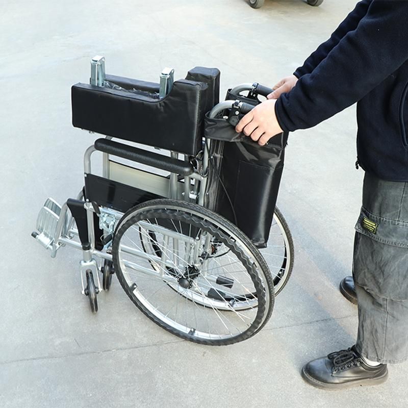 Cheapest Hospital Black Manual Toilet Wheelchair Price