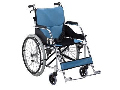 Japan New Design Aluminum Lightweight Wheel Chair Easy Carry Portable Fix Armrest and Footrest Manual Wheelchair 2 Set Breathable Mesh Cushion