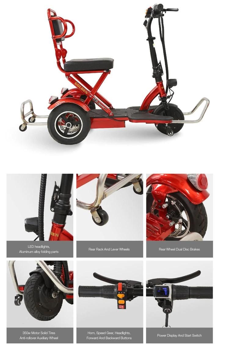 Cheap Disabled Scooter Motorcycle Electric Mobility Scooter for Disable with Three Wheel