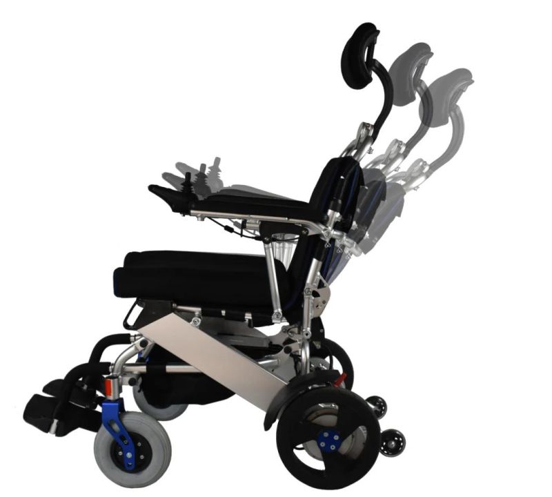 Aluminum Steel Manual Mag Wheels Blushless Motor Durable Electric Power Wheelchair Model E08 with Armrest Liftable for Handicapped Mobility Limited People