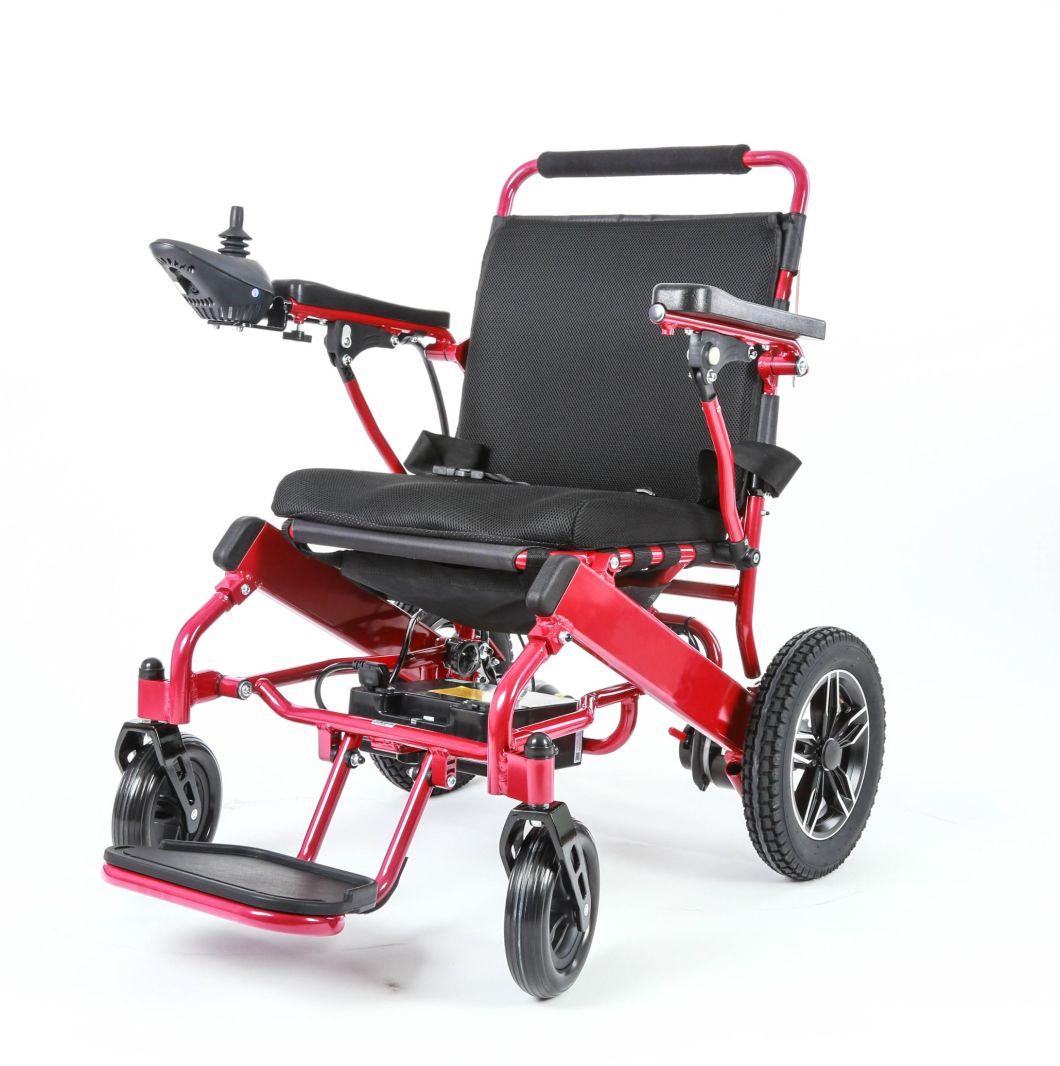 Lightweight Power Foldable Aluminum Wheelchair with Lithuim Battery
