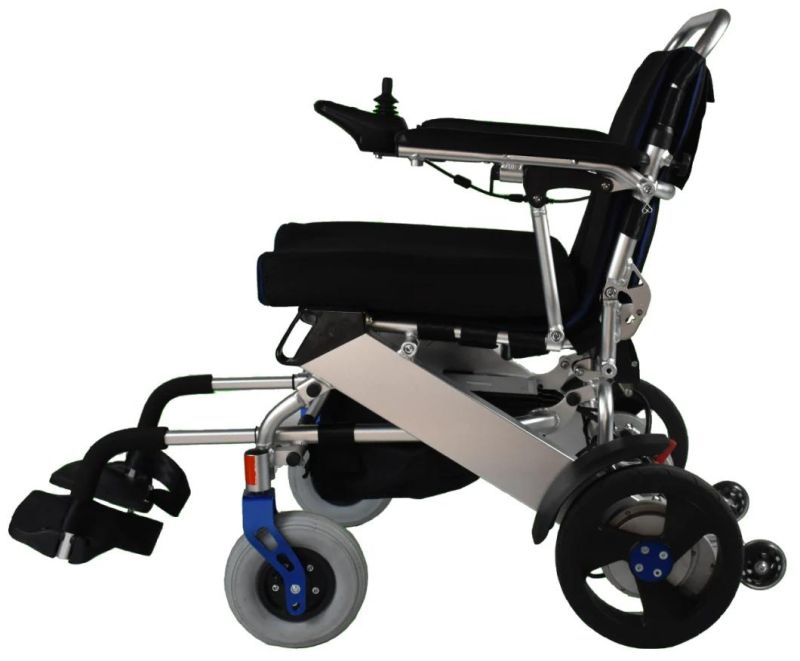 Aluminum Steel Manual Mag Wheels Blushless Motor Durable Electric Power Wheelchair Model E08 with Armrest Liftable for Handicapped Mobility Limited People