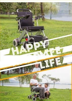 aluminum Alloy Motorized Battery Powered Wheelchair with Solid Tire