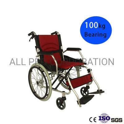 Lightweight Folding Hand Push Adult Disabled Elderly Wheelchair