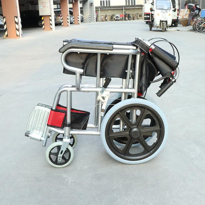 for Hospital Home Clinic Use Disabled Fixed Footrest Folding Manual Wheelchair