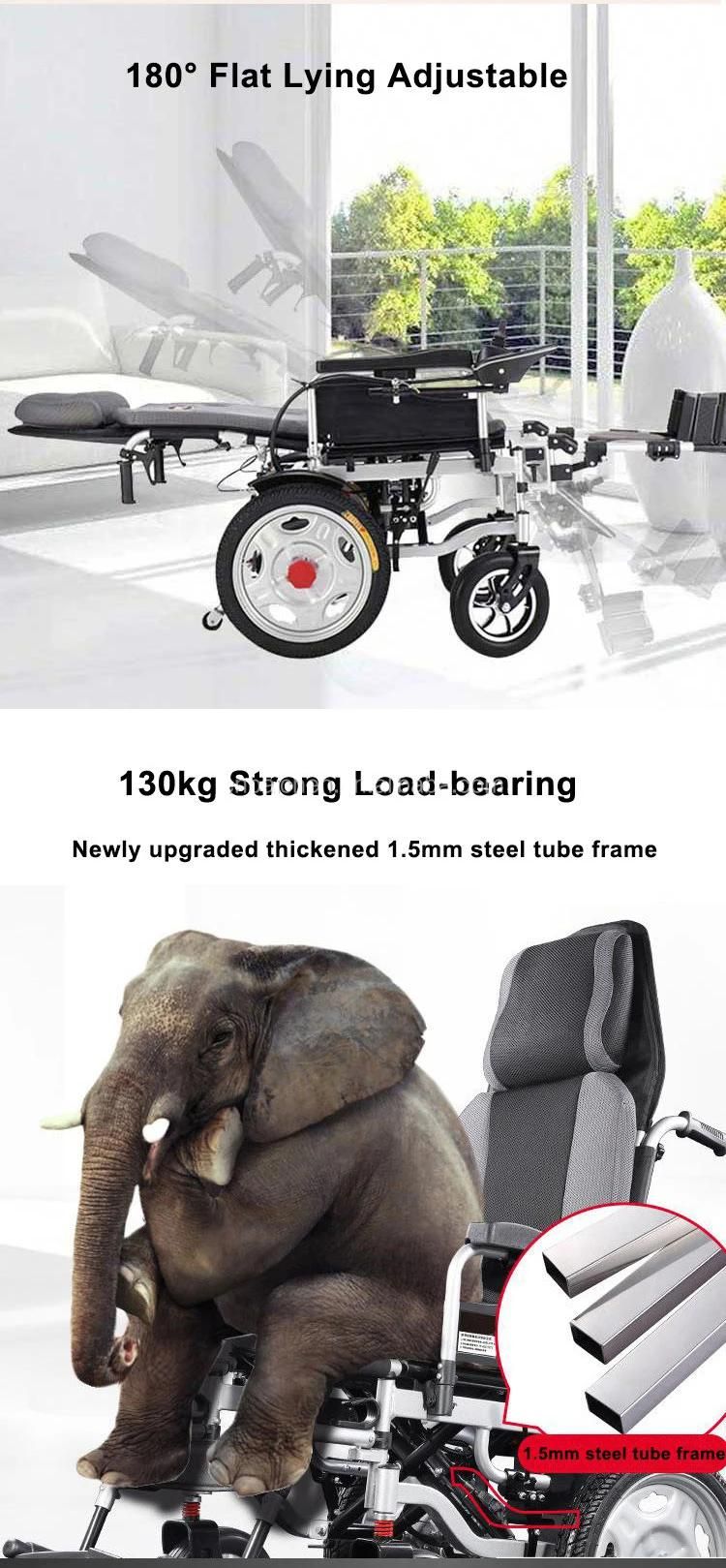 Aluminium Alloy New Ghmed Carton China Wheelchairs Ultra Lightweight Electric Wheelchair in