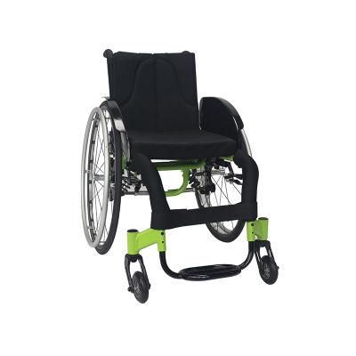 Sports Aluminium Alloy Topmedi Reclining Wheelchair with Commode Leisure Chair