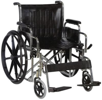 Wheelchair with Detachable Armrest and Footrest Multifunction Wheelchair Health Elderly Manual 20&quot; Seat