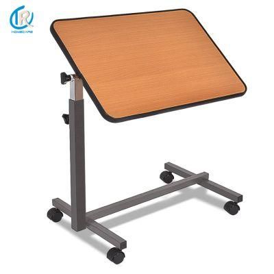 Overbed Table Portable Desk with Castor Wheels Mobility Aid