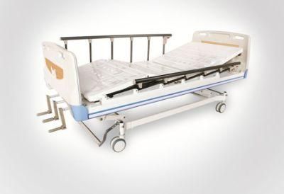 Hospital Ward Furniture Nursing Care Manual 3 Function Medical Bed with Big Side Rails