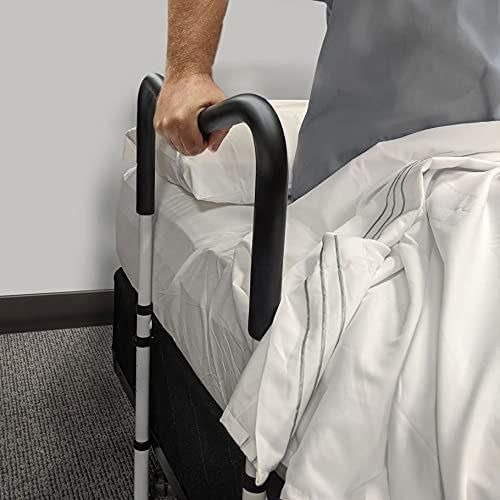 Wheelchair Assist- Steel Bed Assistance Rail W/Storage Bag Foam Handle Sabed Rail with Adjustable Handle