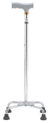 Steel Based Height Adjustable Cane Extendable Locking Quad Cane Aluminum Alloy Antiskid Walking Stick for Elderly