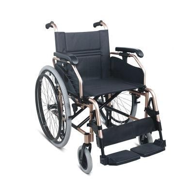 European Medical Health Equipment Manual Wheel Chair Aluminium Foldable Wheelchair