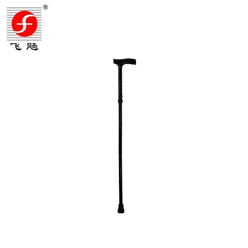 Folding Wooden Elderly Walking Cane Stick with Aluminum Frame