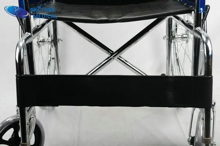 High Quality Homecare Steel Brother Medical Foldable Silla Ruedas Ss Wheelchair Bme4611c