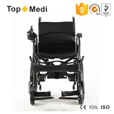 Topmedi Hot Product Aluminum Electric Folding Wheelchair Frame Leisure Wheelchair