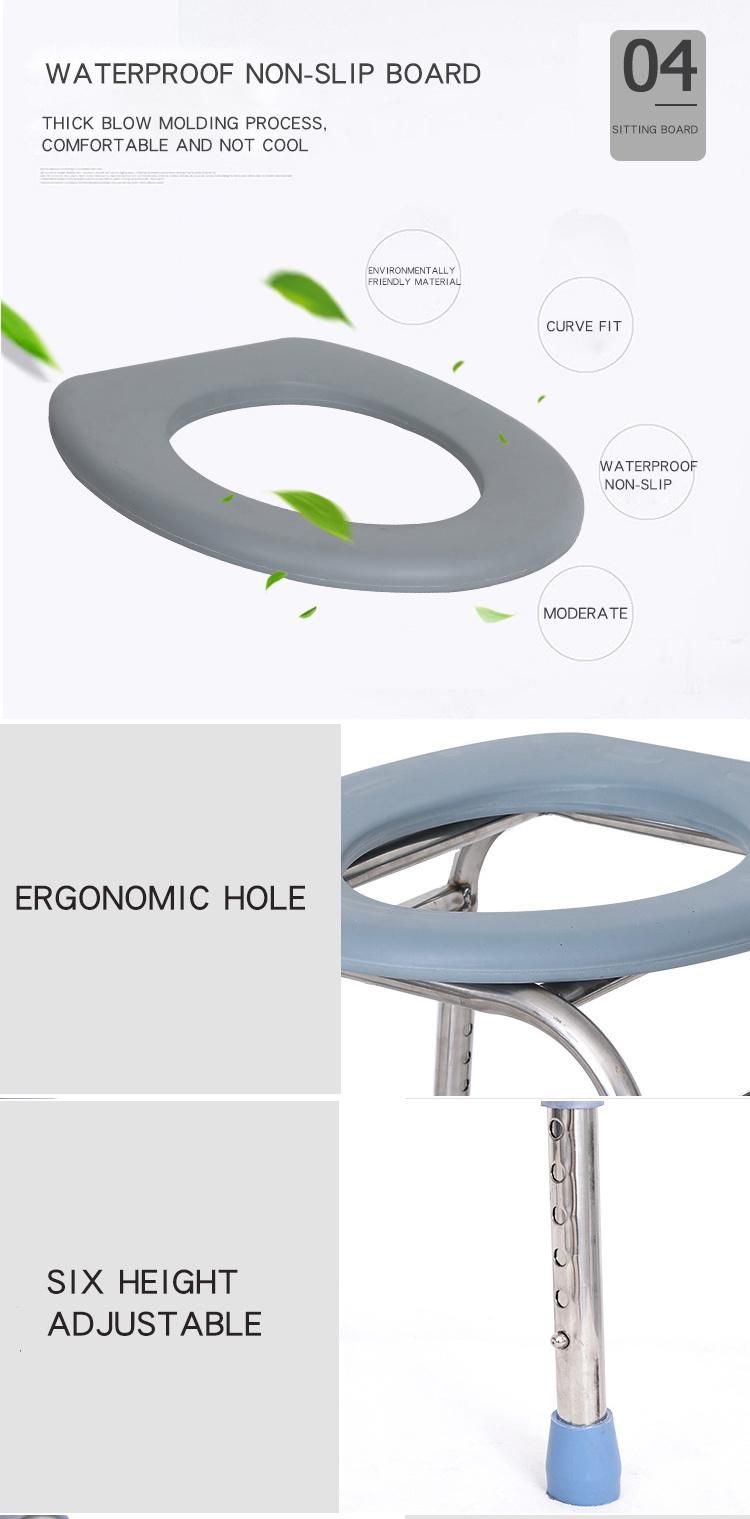 Hochey Medical Hospital Commode Patient Toilet Chair for Elderly