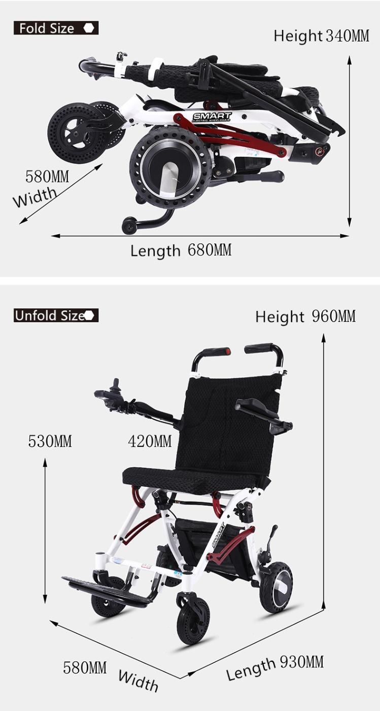 18kg Lightweight Elctric Portable Wheelchair for Elder