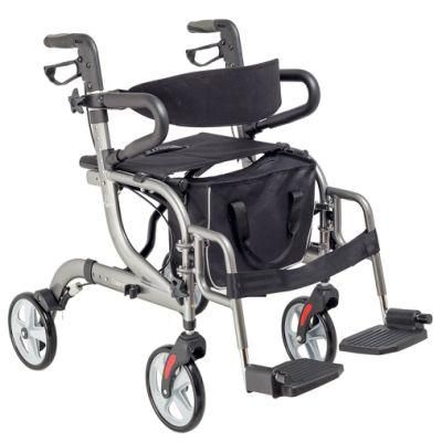 Medical Equipment Lightweight Rollator Walker with Turn-Over Backrest