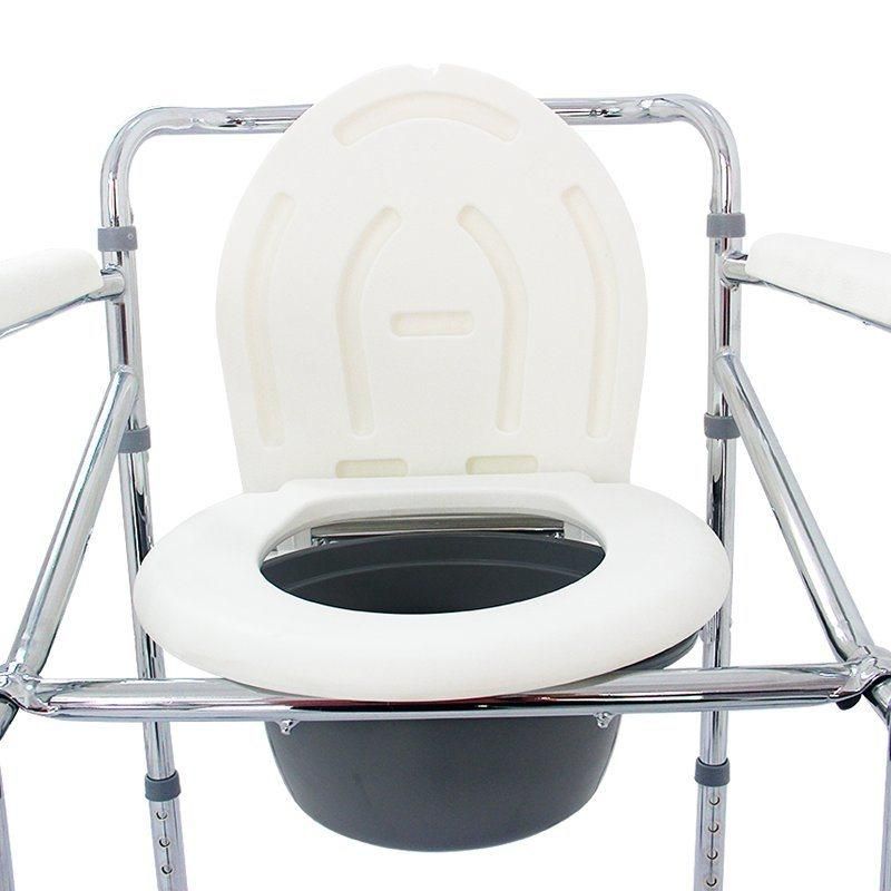 Mn-Dby001 Elderly Disabled Wheel Chair Folding Portable Plating Toilet Wheelchair