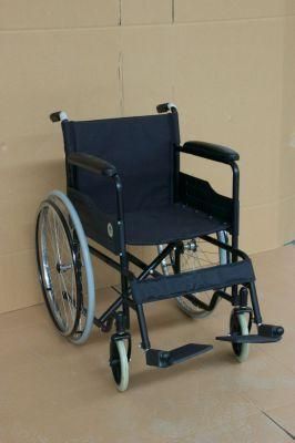 Lightweight Folding Manual Wheelchair with Powder Coating Frame for Disabeld